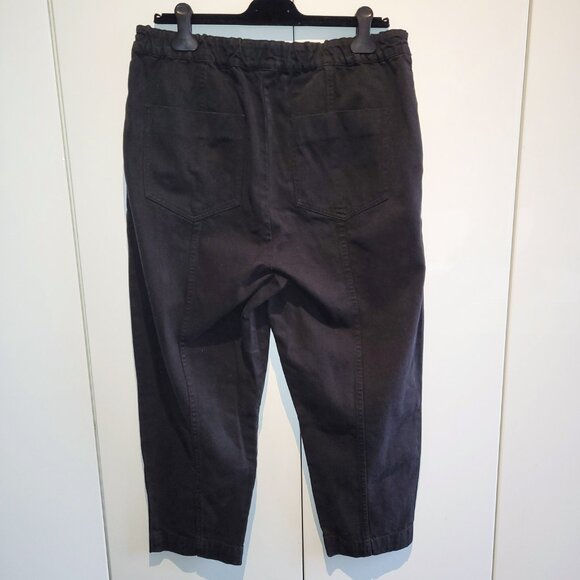 Hatch Pull-On Under the Bump Maternity Black Cotton Cropped Jeans Size 4 - Picture 3 of 8